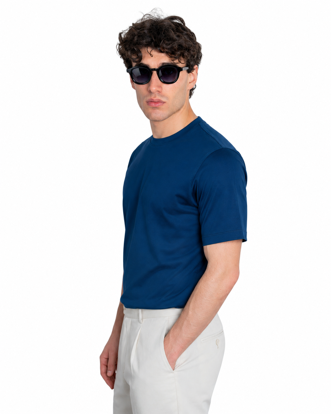 T-shirt Cotone Makò Filoscozia Blu Marino
