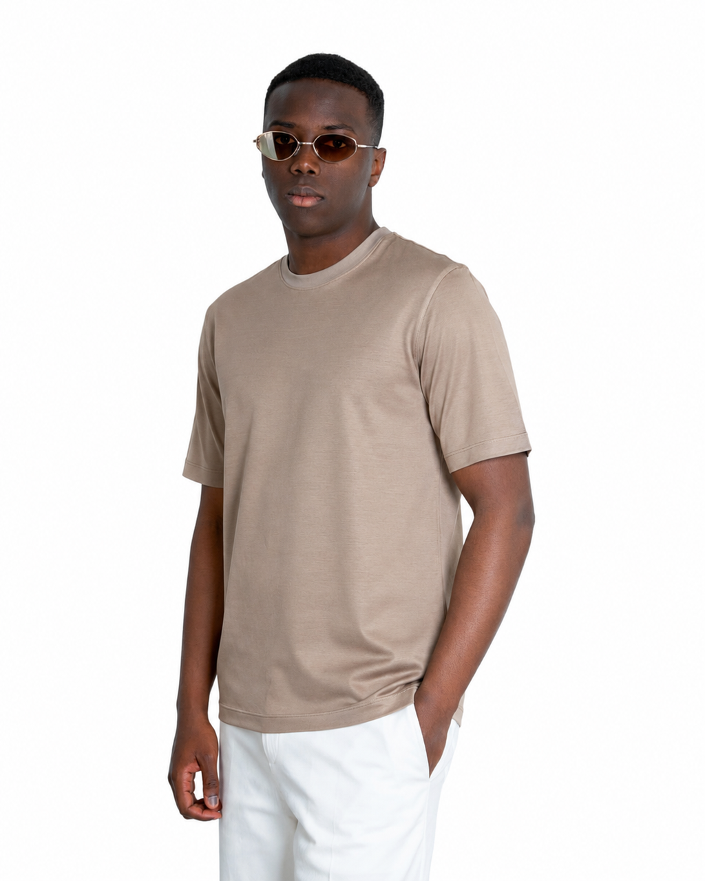 T-shirt Cotone Makò Filoscozia Sabbia