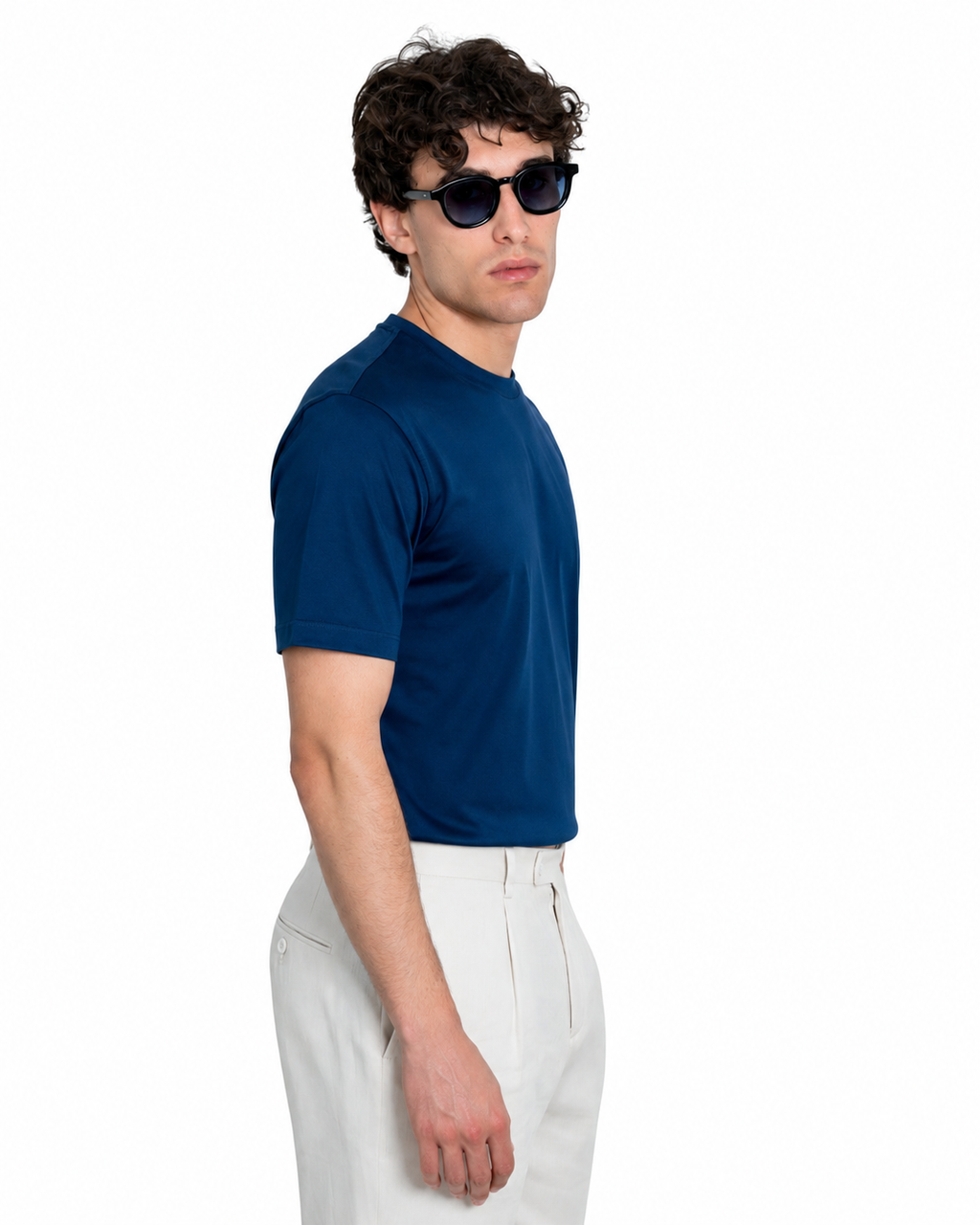 T-shirt Cotone Makò Filoscozia Blu Marino
