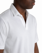Polo Scollo V Cotone Makò Filoscozia Bianco