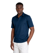Polo Scollo V Cotone Makò Filoscozia Blu Notte