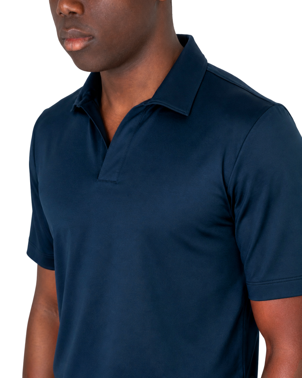 Polo Scollo V Cotone Makò Filoscozia Blu Notte