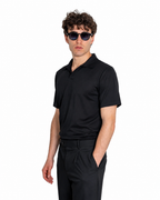 Polo Scollo V Cotone Makò Filoscozia Nero