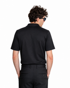 Polo Scollo V Cotone Makò Filoscozia Nero
