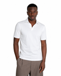 Polo Scollo V Cotone Makò Filoscozia Bianco