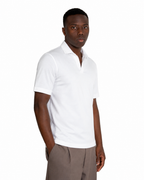 Polo Scollo V Cotone Makò Filoscozia Bianco