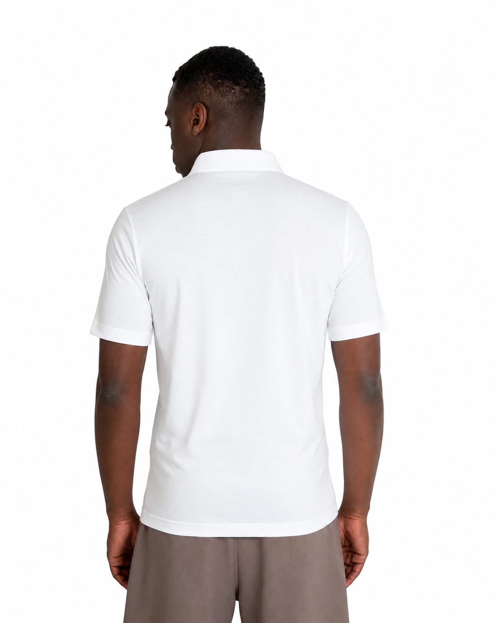 Polo Scollo V Cotone Makò Filoscozia Bianco
