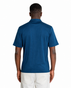 Polo mezza zip - Cotone Makò Filoscozia Blu Marino