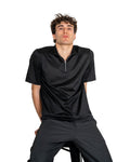 Polo mezza zip - Cotone Makò Filoscozia Nero
