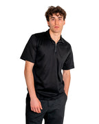 Polo mezza zip - Cotone Makò Filoscozia Nero