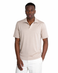 Polo Scollo V - Premium Mercerized Jersey Beige