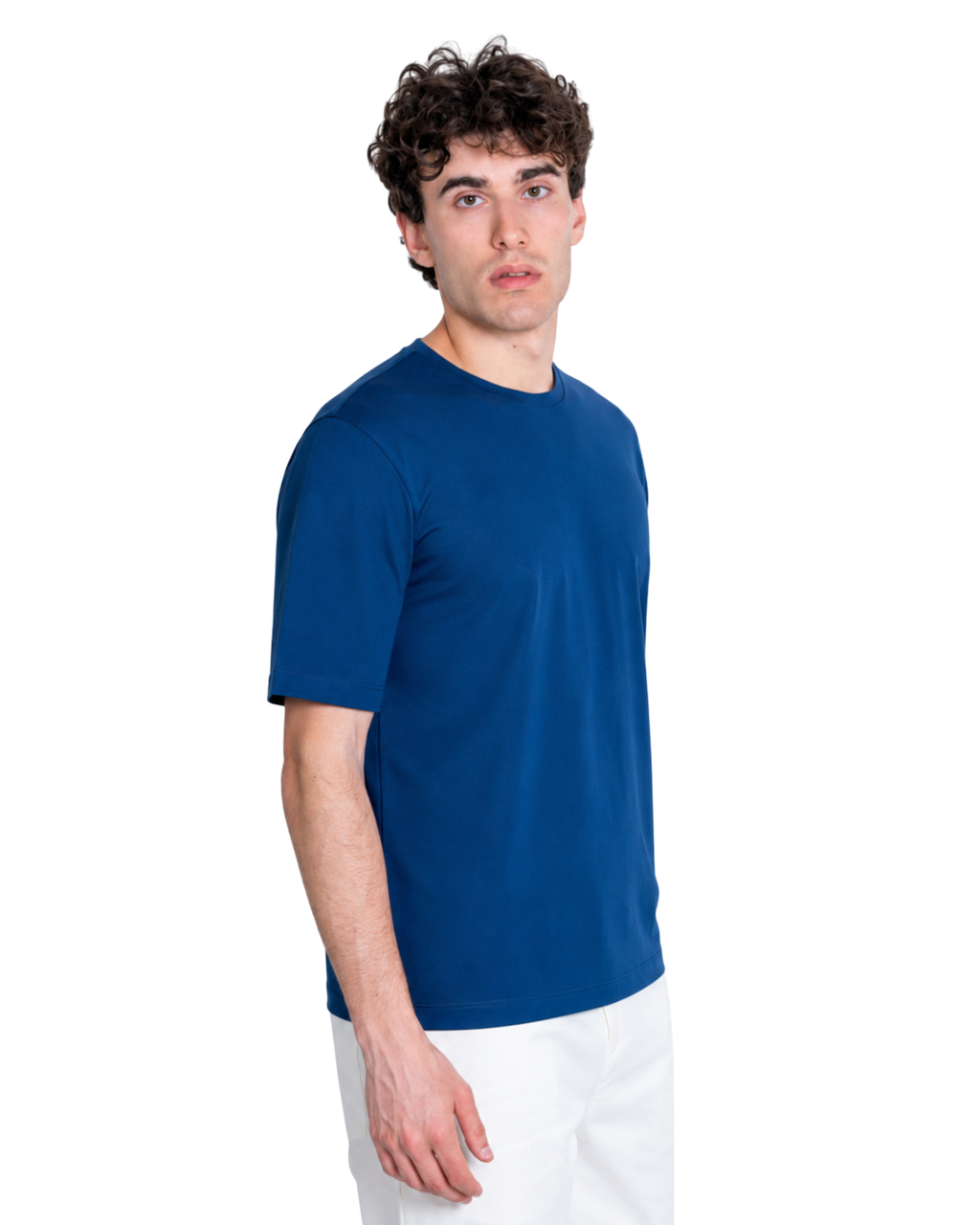 T-Shirt - Premium Mercerized Jersey Blu Marino