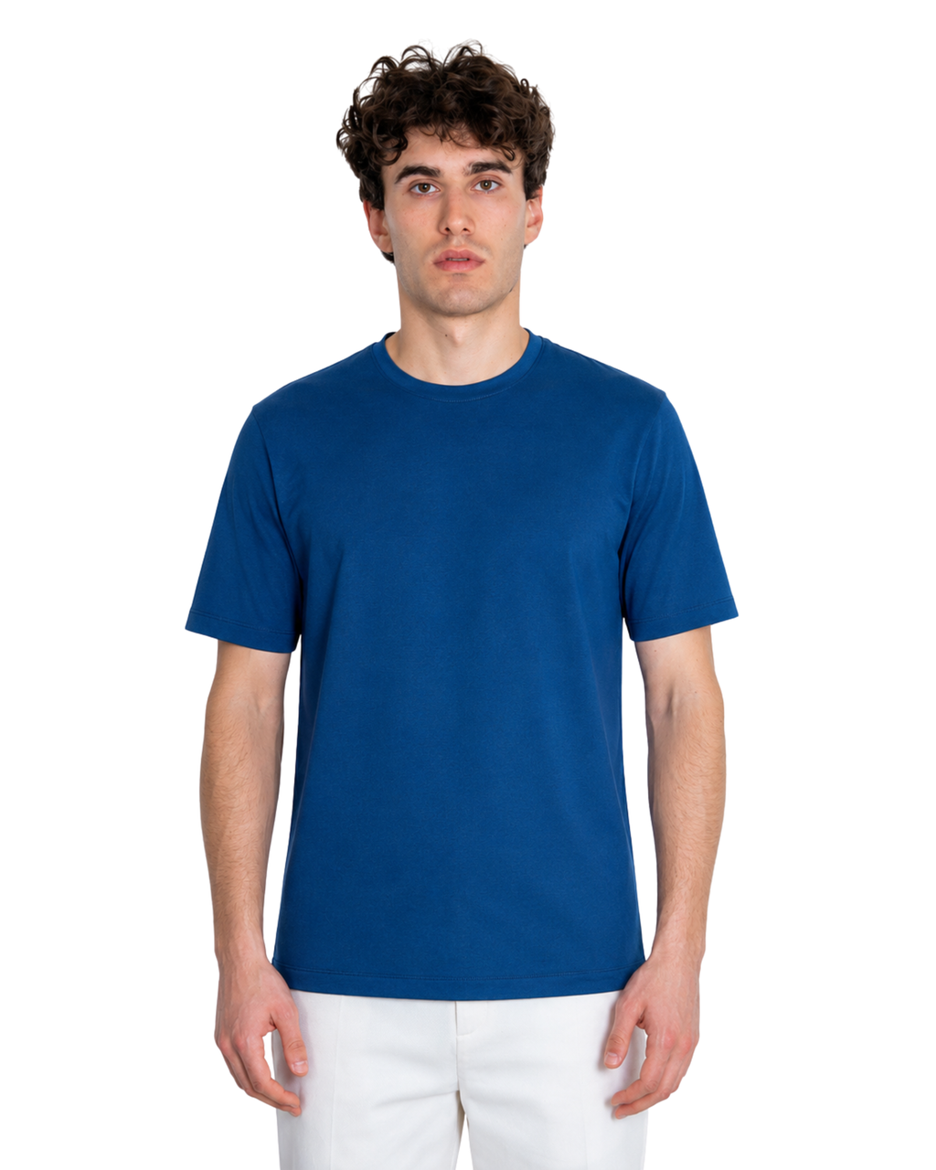 T-Shirt - Premium Mercerized Jersey Blu Marino