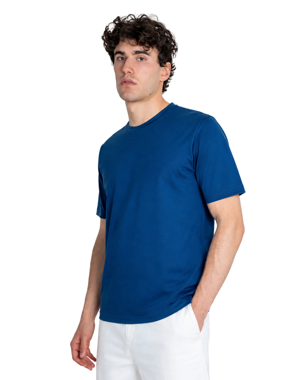 T-Shirt - Premium Mercerized Jersey Blu Marino