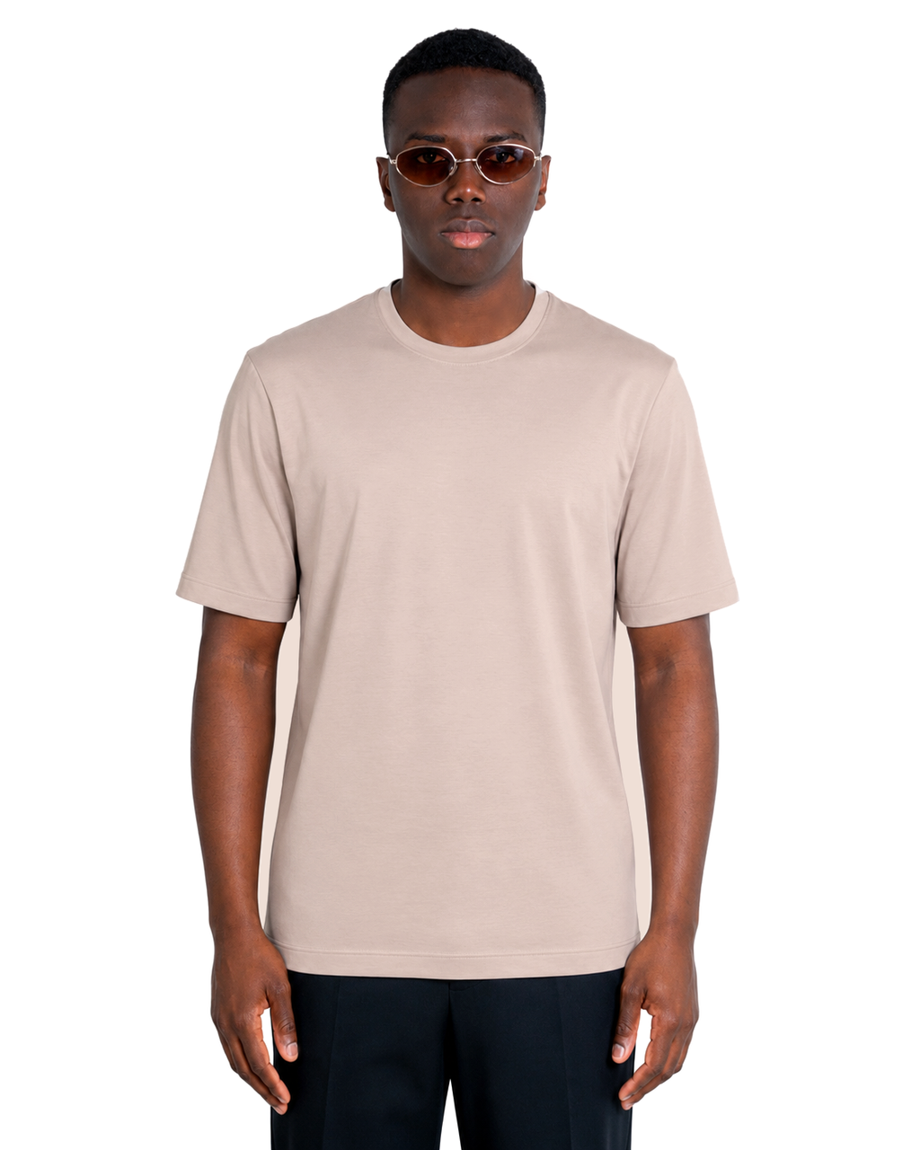 T-Shirt - Premium Mercerized Jersey Beige