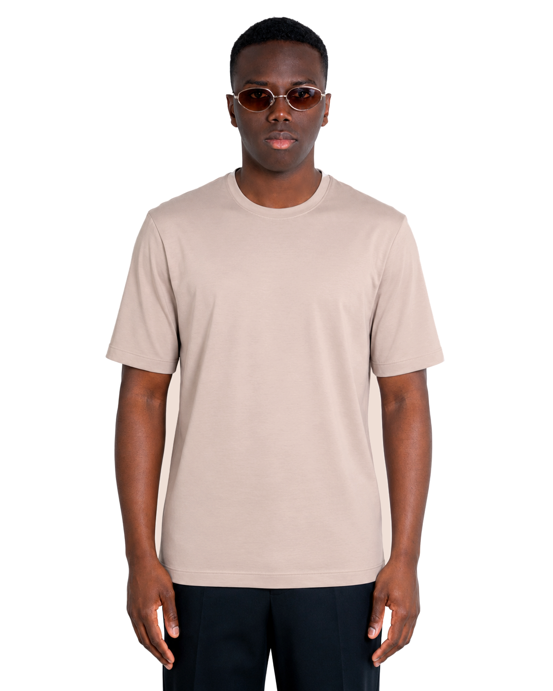 T-Shirt - Premium Mercerized Jersey Beige