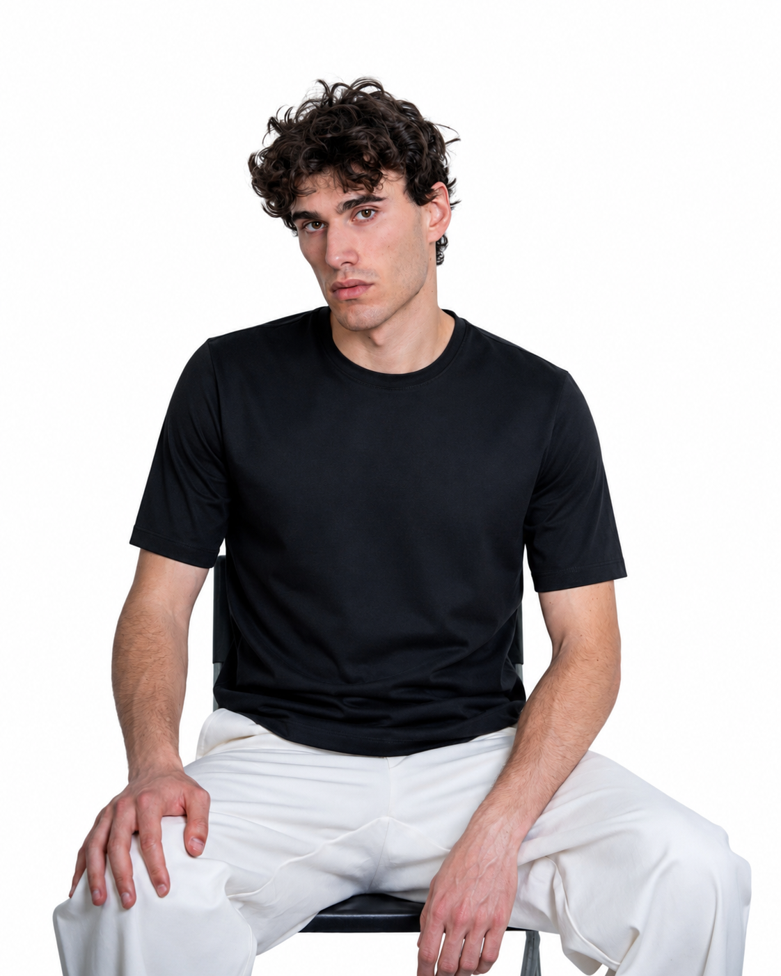 T-Shirt - Premium Mercerized Jersey Nero