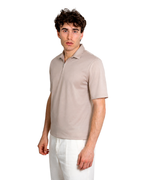 Polo mezza zip - Premium Mercerized Jersey Beige