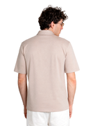 Polo mezza zip - Premium Mercerized Jersey Beige