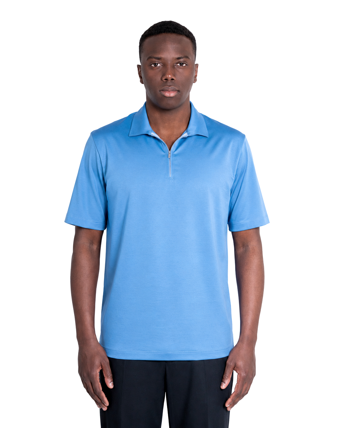 Polo mezza zip - Premium Mercerized Jersey Carta da zucchero