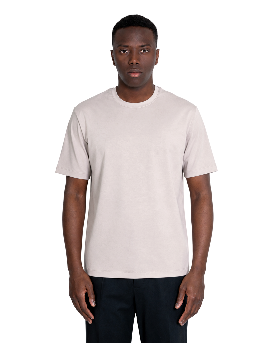 T-shirt - Premium Mercerized Interlock Beige