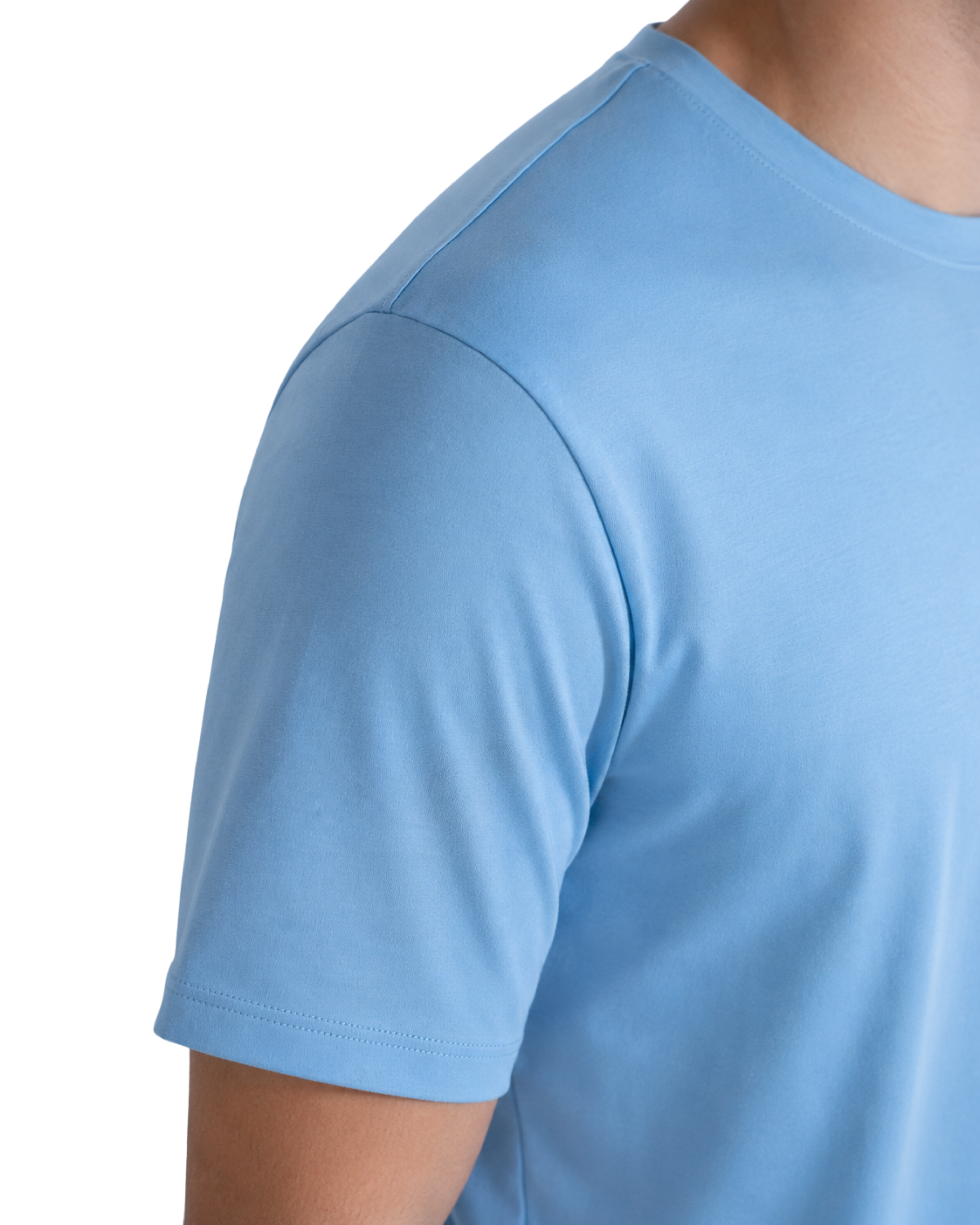 T-shirt - Premium Mercerized Interlock Celeste