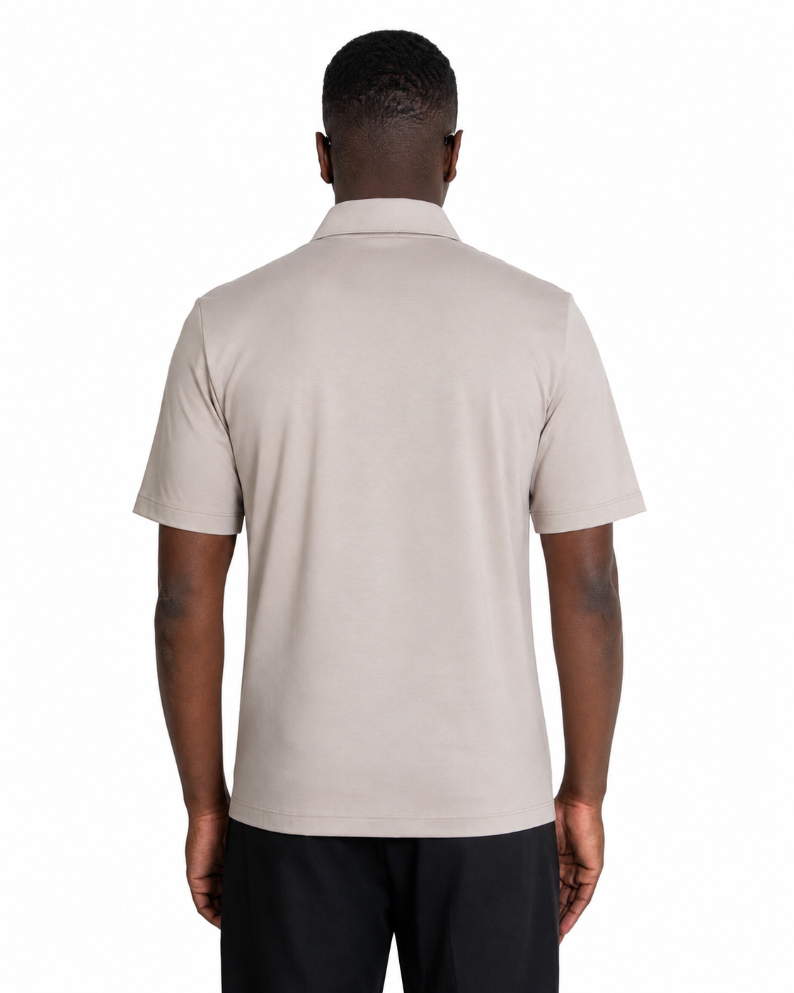 Polo mezza zip - Premium Mercerized Interlock Beige