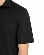 Polo Scollo V - Premium Mercerized Interlock Nero